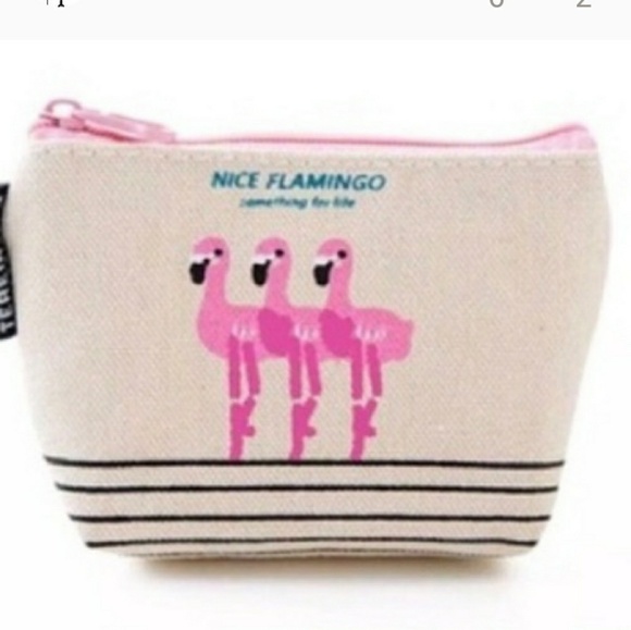 🆕🌴Canvas Flamingo Coin Purse🌴 - Picture 5 of 5